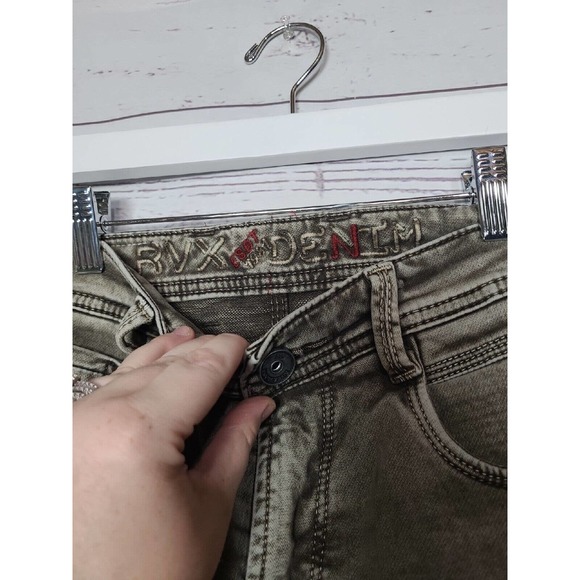 Rivex Gray Denim Tapered Leg Stretch Mid Rise Flat Front Jeans Men's Size 34 - Picture 3 of 7